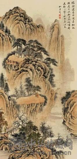 竹宾焯 山水 立轴 纸本