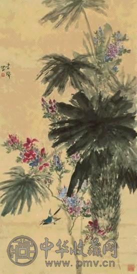 张书旂 花鸟 镜心 纸本