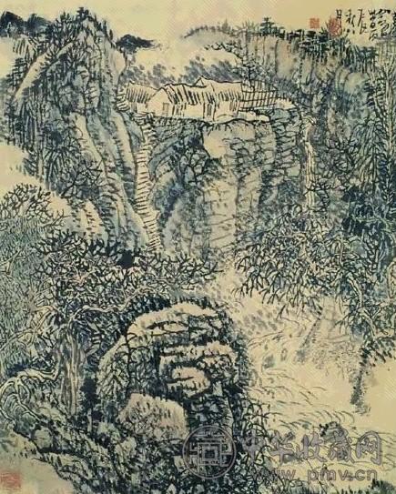 近现代 黄秋园 山水 轴