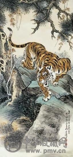 熊松泉 老虎图 轴