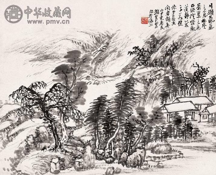 赵云壑 山水 立轴 水墨纸本