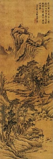 王翚 古木秋风 轴 绢本水墨