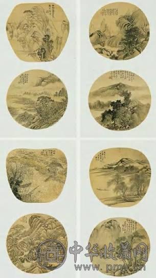 姜筠 清 杂画 四屏