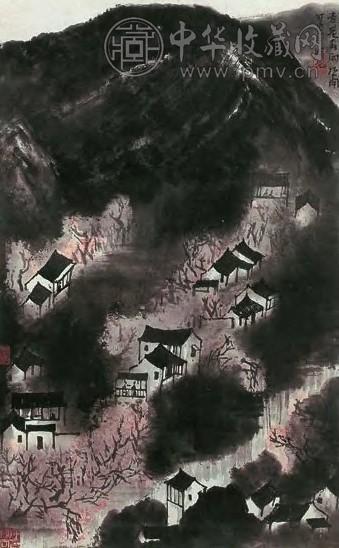 李可染 杏花春雨江南 镜心 设色纸本
