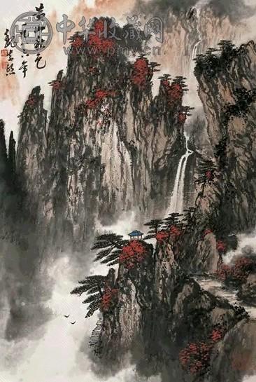 当代 魏紫熙 黄山秋色 轴