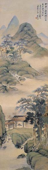 杨伯润 山水 立轴 设色绢本