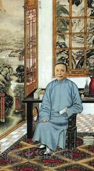 梁启超像 镜心