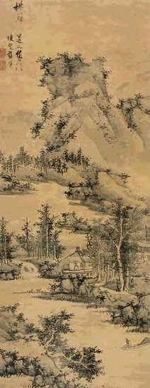 蓝瑛 山水 立轴 绢本