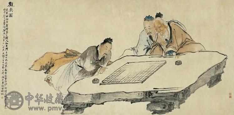 王礼 清 观奕图 幅