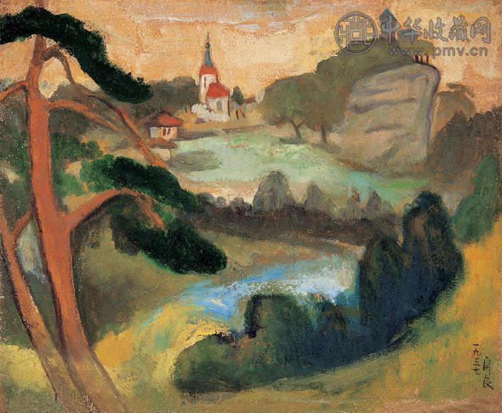 关良 万绿丛中 油画 画布