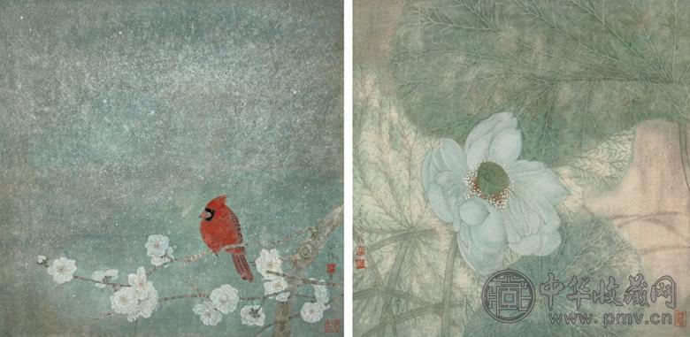 江宏伟 2004年作 花鸟(2帧) 镜心 设色纸本