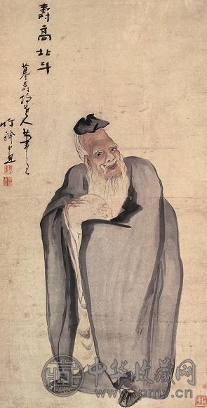 竹禅 寿高北斗 立轴 设色纸本