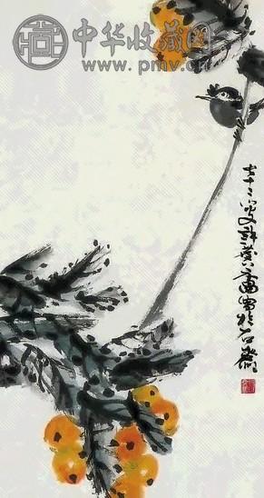 许麟庐 花鸟 镜心