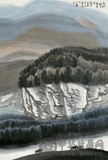 贾又福 太行山 立轴 设色纸本