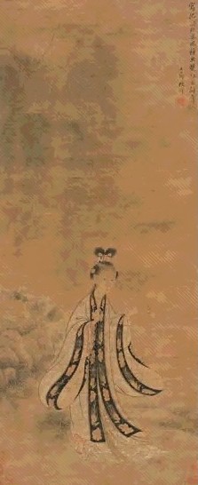 改琦 把酒祝东风 立轴 设色绢本