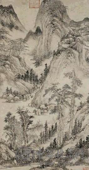 钱维城 山水 轴