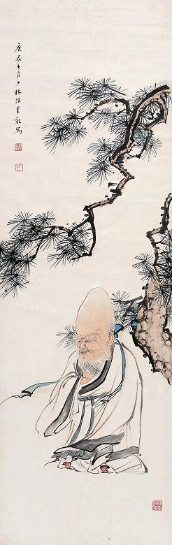 陈少梅 1940年作 寿星 镜心 设色纸本