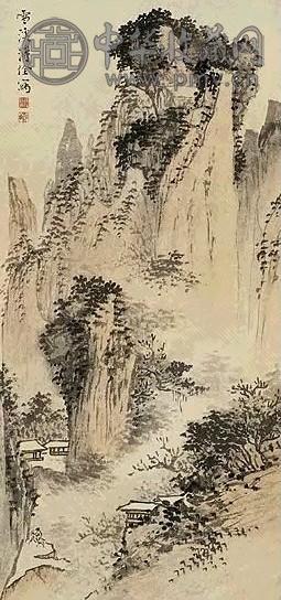溥佺 山水 轴