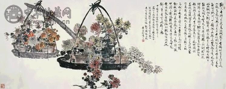 张辛稼 1981年作 菊花满担图 镜心 设色纸本