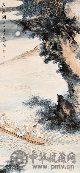吴光宇 夜遊图 立轴 纸本