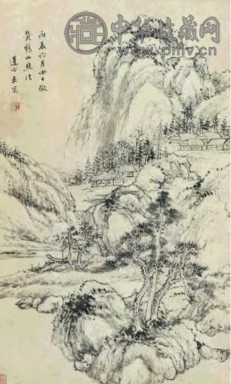王宸 1796年作 山水 立轴