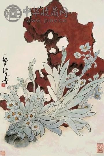 郑乃珖 天僊拱寿 立轴 设色纸本