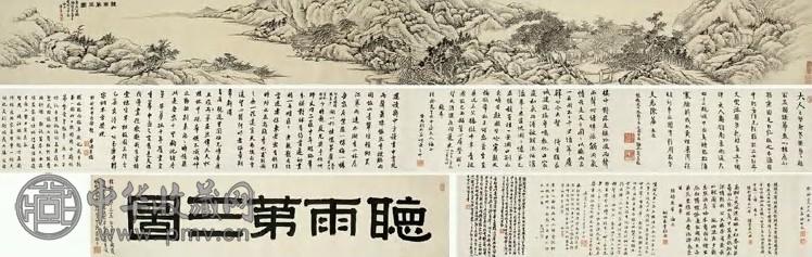 清 黄易 听雨第三图 卷