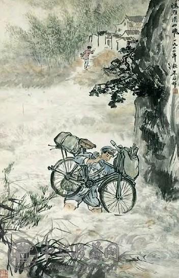 朱梅邨 近代 鸿雁满山飞 轴