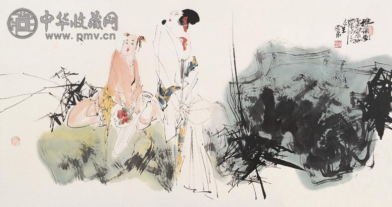 王西京 2005年作 雅集图 镜心 设色纸本