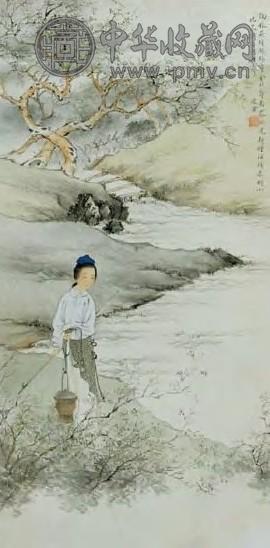 刘凌沧 仕女 镜心