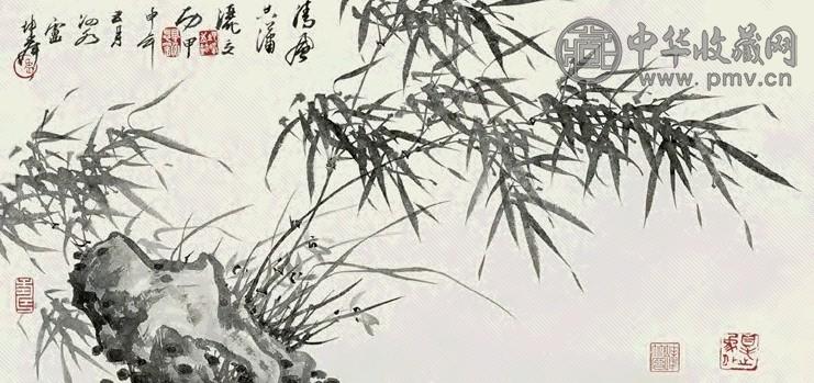 卢坤峰 清风潇洒 镜心 墨色纸本