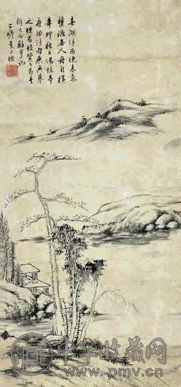 查士标 山水 轴