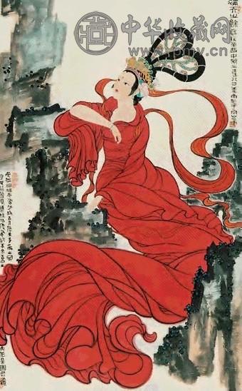 李雁 女娲 立轴 纸本