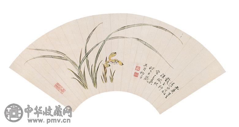 陈佩秋 1989年作 春兰图 立轴 设色纸本