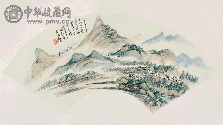 顾沄 山水 扇面 纸本