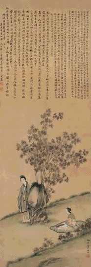 费丹旭 红楼仕女图 立轴 设色绢本