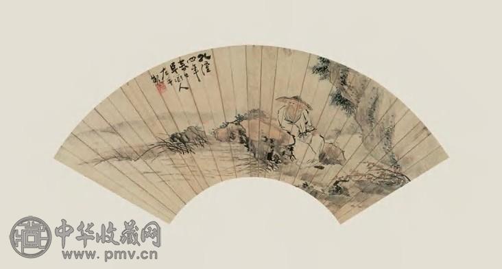 清 高凤翰 人物山水 扇面