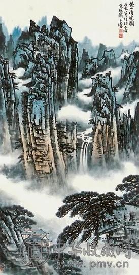 宋玉麟 黄山清晓 立轴 纸本