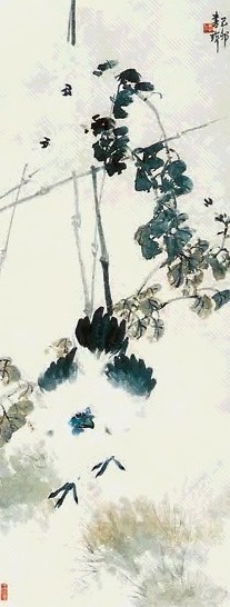 张书旂 花鸟 立轴 纸本