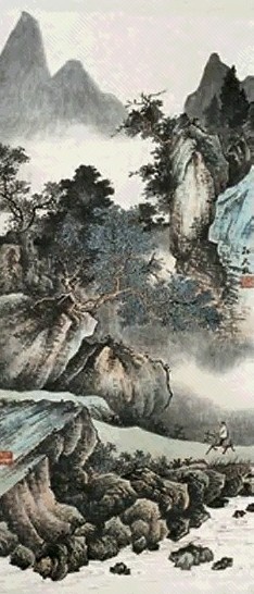孙天牧 山水 立轴 设色