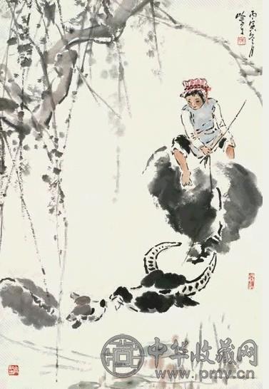 宋吟可 牧牛图 镜心 设色纸本