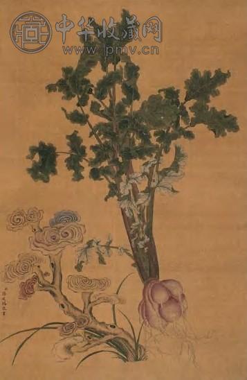 蒋廷锡 蔬果图 镜心 设色绢本