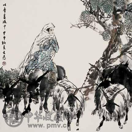 刘大为 吐鲁番道中 镜心 设色纸本