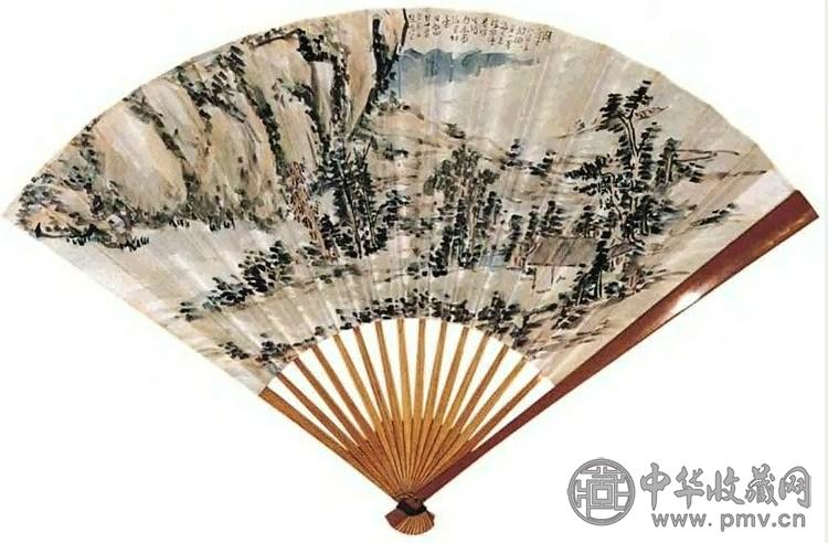 姚华 山水 成扇