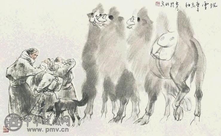 刘大为 1990年作 瑞雪 镜心 设色纸本