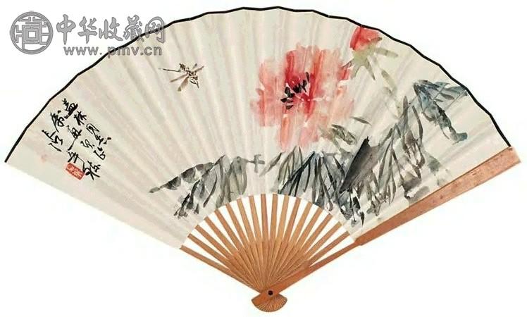 张辛稼 花鸟 扇面 设色纸本