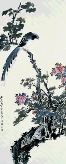 江寒汀 花鸟 立轴 设色纸本