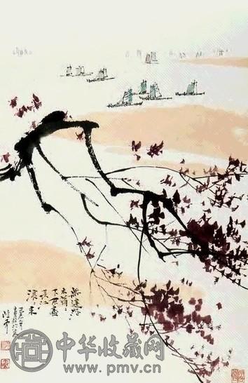 秦岭云 山水 立轴 纸本