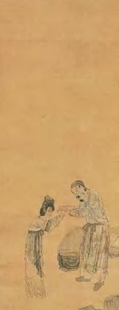 陈洪绶 举案齐眉 镜心