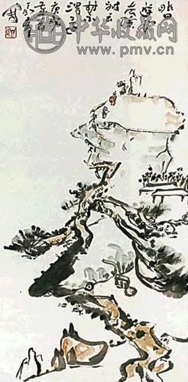 丁衍庸 1970年作 山游记 立轴 纸本设色